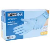 Hygostar Einmalhandschuhe, Nitril Safelight blau, 100er Box S