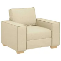 VidaXL Sofa Stuhl Creme 60 cm Stoff