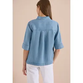 Cecil Hemdbluse im Denim-Look Blau M