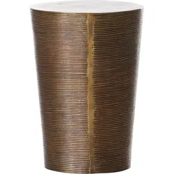 Beistelltisch GUTMANN FACTORY "65762", grau (messingfarben, messingfarben, messingfarben), B:31cm H:45cm T:31cm, Tische, mit dekorativen Fräsungen