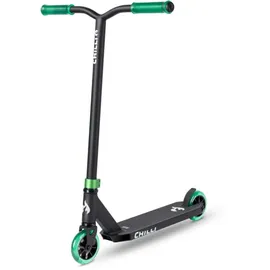 Chilli Pro Scooter Base S | High-End Stunt Scooter | Der perfekte Einsteiger Stunt Scooter für die kleinsten | Gesamthöhe vo 79 cm | 110 mm PU Räder mit ABEC 9 Bearings | Grün