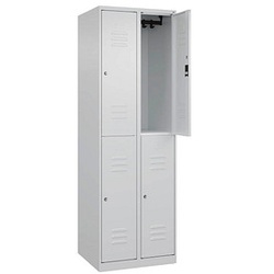 CP Spind Classic Plus lichtgrau 080300-20 S10041, 4 Schließfächer 60,0 x 50,0 x 185,0 cm