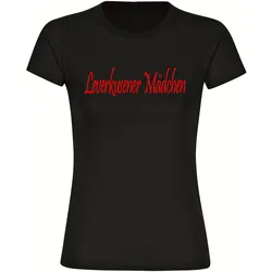 multifanshop Damen T-Shirt - Leverkusen - Leverkusener Mädchen - Druck rot - Frauen