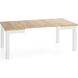 WFL GROUP Quadratischer Esstisch 100 x 76,5 x 100 cm braun