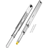 VEVOR Schubladenführung mit Vollauszug, 1 Paar, abschließbare Teleskopschienen, 500 mm, Schubladenschiene Tragkraft 113,4 kg, seitlich montierte Gleitschiene mit Kugellager und Verriegelung