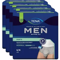 TENA MEN Act.Fit Inkontinenz Pants norm.S/M grau 4X12 St