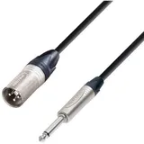 Adam Hall Cables 5 STAR MMP 0150 Mikrofonkabel Neutrik XLR male auf 6,3 mm Klinke mono 1,5 m