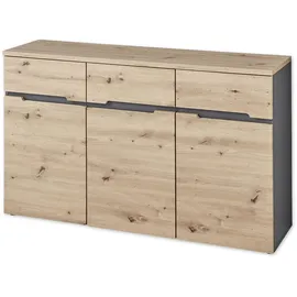 Stella Trading Sideboard 135 x 38 x 82 cm Grau