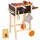 Janod - Grill aus Holz - Rollenspielzeug Küche und Puppengeschirr für Kinder - Inklusive 57 Zubehörteile - 2 geräuscharme Räder - Ab 3 Jahre, J06619