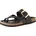 Damen Fußbett Pantolette Leder flach schwarz 40 EU