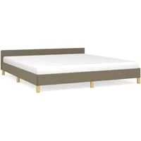 VidaXL Bettgestell ohne Matratze Taupe 180x200 cm Stoff