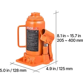 Vevor Wagenheber Gusseisen 205–400 mm orange