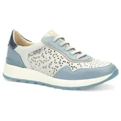 Pikolinos für Damen. W1M-6629C4 Arrecife Leder Turnschuhe blau (40), Wohnung, Schnürsenkel, Lässig