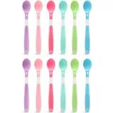 Munchkin Soft Tip Toddler & Baby Spoons| Baby Weaning Spoons Set with Ergonomic Handles| Dishwasher Safe Plastic Cutlery| BPA Free Baby Feeding Spoons & Dessert Spoons for Babies| 12 Pack
