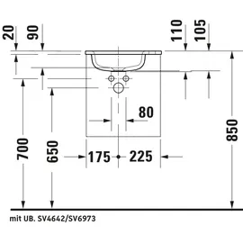 Duravit Waschtischunterschrank 1 Tür 40 x 28,7 x 44,3 cm Graphit Matt