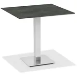 Niehoff Klapptisch Bistro Edelstahl quadratisch - 81 x 81 cm HPL Graphit-Design
