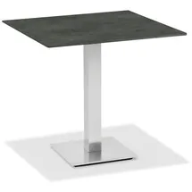 Niehoff Klapptisch Bistro Edelstahl quadratisch - 81 x 81 cm HPL Graphit-Design