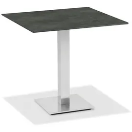Niehoff Klapptisch Bistro Edelstahl quadratisch - 81 x 81 cm HPL Graphit-Design