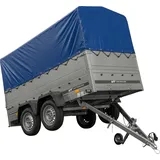 UNITRAILER GARDEN TRAILER 264/2 KIPP Doppelachsanhänger mit Stützrad, zusätzlichen Bordwänden, Spriegel und hoher Plane