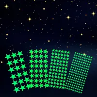 554 Stück Leuchtsterne Wandsticker Selbstklebende Leuchtende Sterne Sternenhimmel Aufkleber Dunkles Leuchten Fluoreszierende Sternenhimmel für Decke und Wand Dekorieren