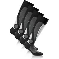 Rohner Socken Basic Ski Kniestrümpfe 2er Pack Grau 43-46