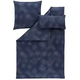 Estella Bettwäsche Estella Mako Satin Bettwäsche Naoko 7569-606 indigo 135x200, Mako Satin, 2 teilig, Feinster Premium Mako Satin blau