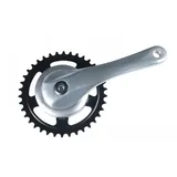 Mijnen Pieper Kettenradgarnitur Alu Rock 170 mm, 44 Z. 4-kant mit Abdeckscheibe Silber