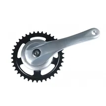 Mijnen Pieper Kettenradgarnitur Alu Rock 170 mm, 44 Z. 4-kant mit Abdeckscheibe Silber