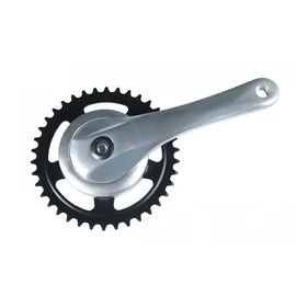 Mijnen Pieper Kettenradgarnitur Alu Rock 170 mm, 44 Z. 4-kant mit Abdeckscheibe Silber
