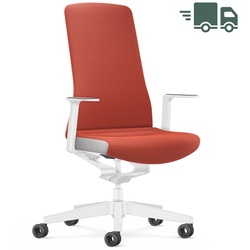 Interstuhl PURE INTERIOR Edition Bürostuhl mit Polsterrücken - Variante orangerot