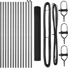 vidaXL Zaunpfosten 25 x 1,2 m Grau/Stahl