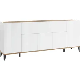INOSIGN Sideboard »Sunrise« Kommode mit 5 Türen und 1 Klapptür, Breite 200 cm weiß