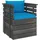 vidaXL Gartensessel grau/hellblau