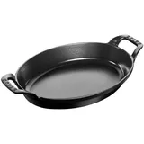 Staub Specialities Ofenform, oval, Schwarz, Gusseisen
