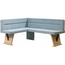 Home Affaire Eckbank HOME AFFAIRE "Laros", blau (türkis, dekor eiche ontario), B:182cm H:87,5cm T:141cm, Holzwerkstoff, Massivholz, Sitzbänke, Eckbank, Bezug in verschiedenen Qualitäten und Farben