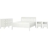 IKEA IDANÄS Schlafzimmermöbel 4er-Set weiß 140x200 cm
