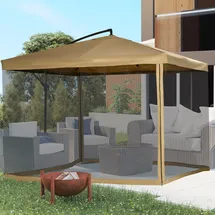 Outsunny Ampelschirm 295 x 295 cm Beige