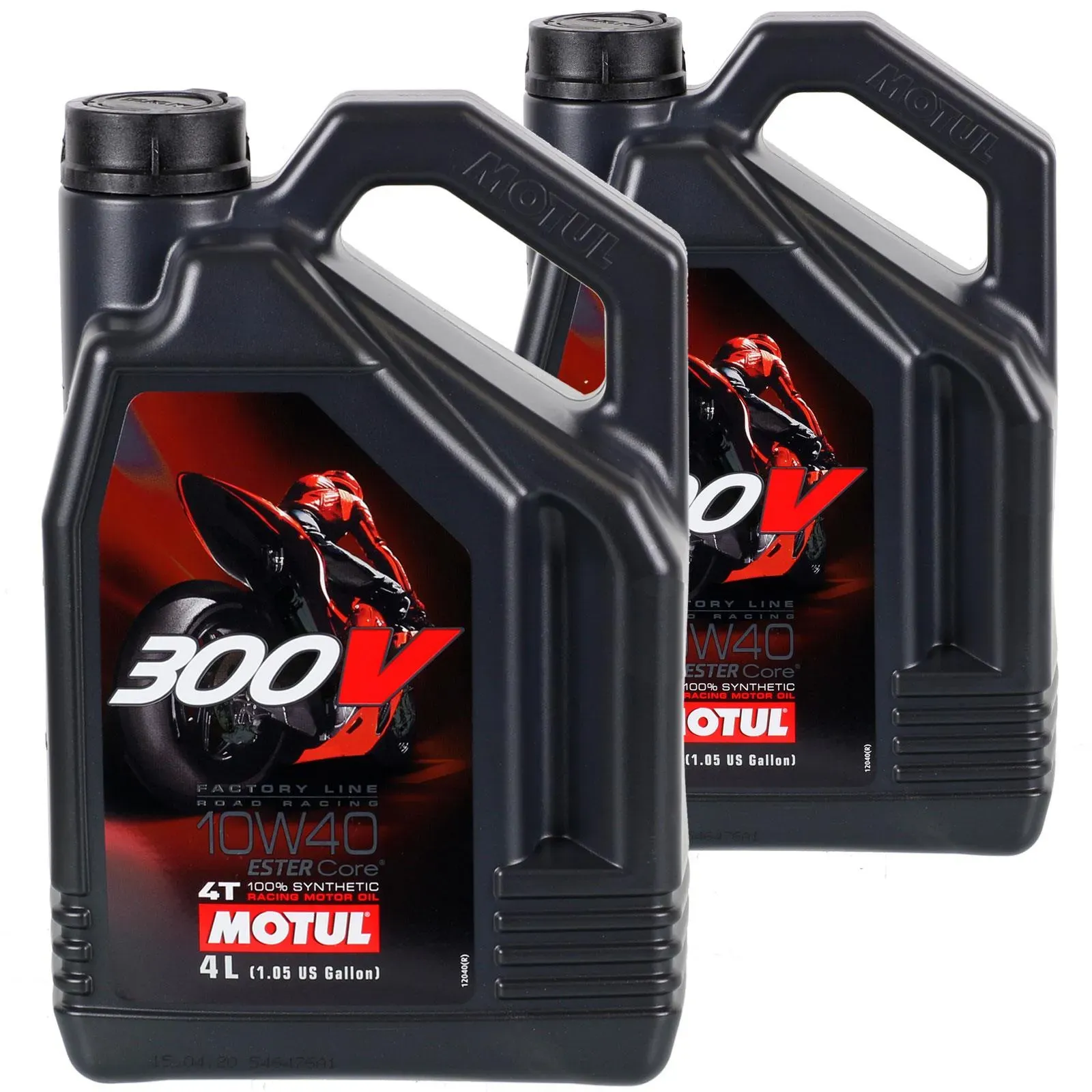 2x 4l Motul 104121 10w40 Motoröl Motorrad Road Racing 4t 4 Takt Rennsport: Motul 300 V Racing 10w40 Beschreibung : Vollsynthetisches 4-takt Motorradmo