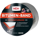 MEM Bitumen-Band, Selbstklebendes Dichtungsband, UV-beständige Schutzfolie, Stärke: 1,5 mm, Maße: 10 cm x 10 m, Farbe: Blei