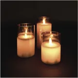 EMOS LED Kerzen in Glasdose 3 St. rot