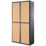 EASYOFFICE Rollladenschrank »easyOffice« 110 x 204 cm grau, easyOffice, 110x204x41.5 cm