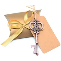 BITEYI Skelett Schlüssel Flaschenöffner Hochzeitsdekoration mit Umbau-Karten und Süßigkeit