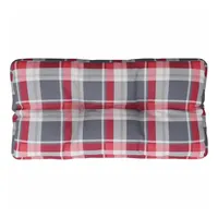VidaXL Palettenkissen Rot Karomuster 80x40x12 cm Stoff