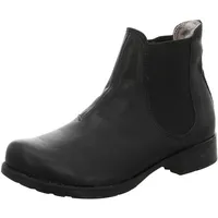 THINK! Damen Denk chromfrei gegerbte Lammfell Chelsea-Boots, 0000 SCHWARZ,