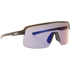 Uvex Dyrt Sportbrille - one size - smoke gray matt/blue mirror