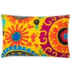 Excelsa Dekoratives Kissen Delhi Baumwolle 45x20x30 cm Bunt