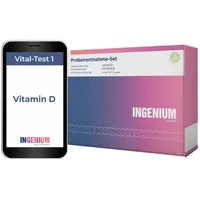 INGENIUM - Vitamin D Vital-Test 1 - digital unterstützte Laboranalyse - Vitamin D Test für zuhause - Ergebnisbericht mit Handlungsempfehlung - Krankheitsmuster präventiv erkennen - Labortests