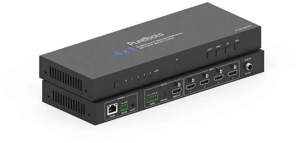 PureTools PT-SW-HD41MV - 4x1 Multiview Seamless UHD Video Switcher - 4K60, HDMI ...