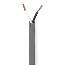 Nedis Lautsprecherkabel 2x 1.50 mm2 Kupfer 100.0 m rund PVC Dunkelgrau Rolle (100 m, 1.50 mm2), Lautsprecherkabel, Grau