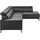 Candy Eckcouch Leder 3-Sitzer Schwarz
